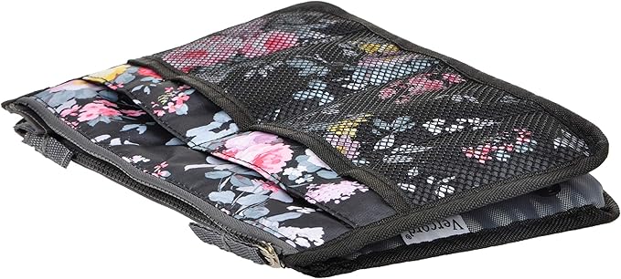 Vercord Purse Organizer Insert for Handbags Bag Organizers Inside Tote Pocketbook Women Nurse Nylon 13 Pockets Peony Flowers Large