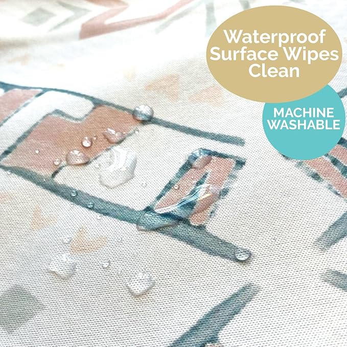 JumpOff Jo - Large Baby Splat Mat for Under High Chair, Booster Seat, Tabletop, Food Catcher - Protect Floor and Carpet from Spills & Crafts - Waterproof and Washable (Westbound)