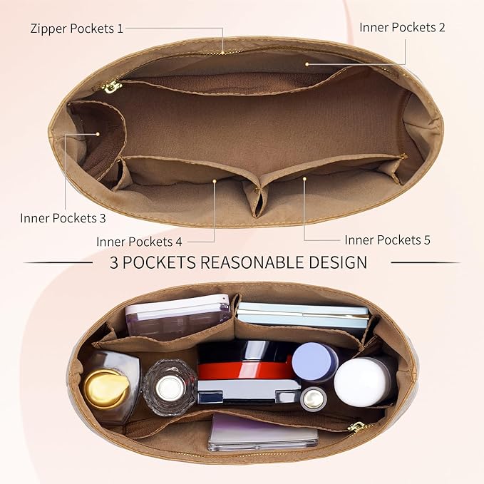 Paper Purse Organizer Inserts for brooklyn 28 Insert Keeps Tote Handbag (EarthColor)