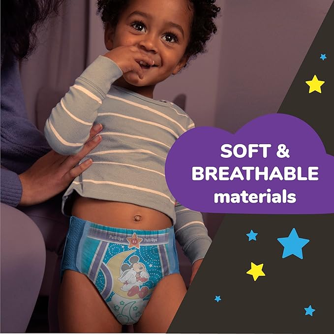 Pull-Ups Boys' Night-Time Potty Training Pants, Size 5T-6T Overnight Training Underwear (46-60 lbs), 80 Ct