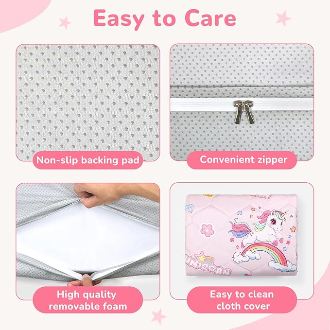 Baby Play Mat Toddler Playpen Mat 50 x 50 inch, Removable-Washable Cover,Extra Thick Foam Padding,Non-Slip Crawling Cushion for Infants, Toddlers & Babies Tummy Playing Time