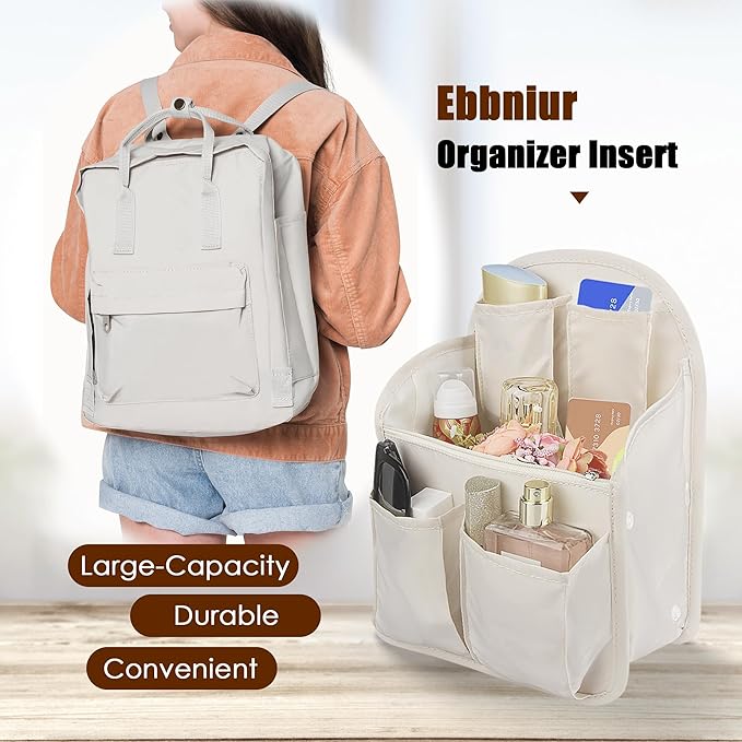 Bag Organizer Insert, Oxford Fabric Travel Divider Bag for Men or Women, Lightweight Bag Liner, Waterproof Organizer Pouch for Rucksack, Tote Bag, Shoulder Bag, etc. (Small)