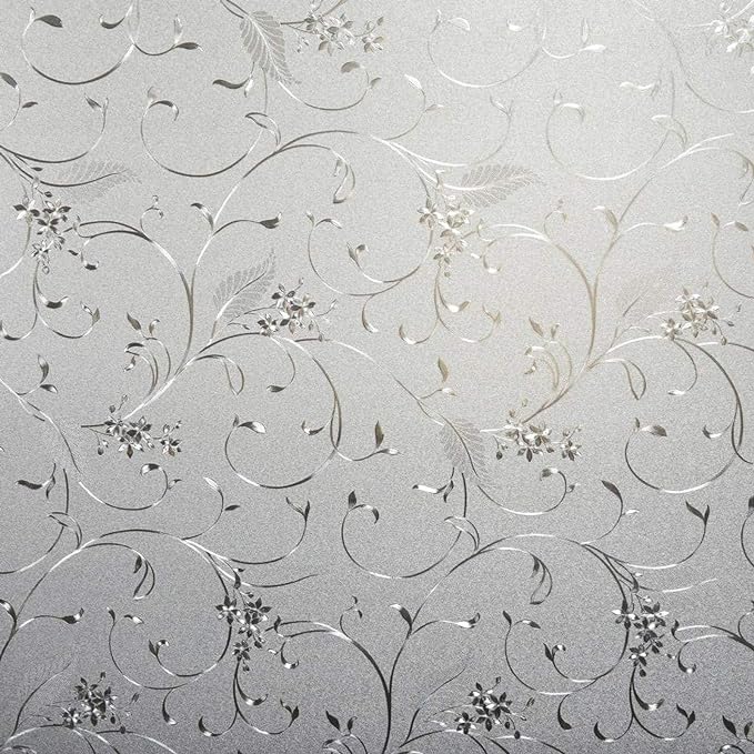Niviy Privacy Window Film Frosted Window Glass Film No Glue Door Window Covering for Office and Home Decoration,17.7 inches by 118inches