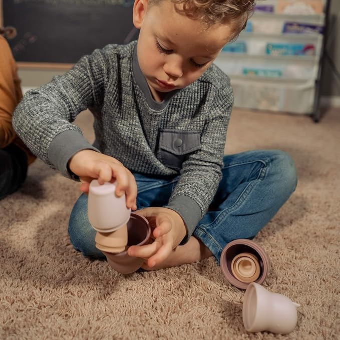 Hide N Seek Toddler (3+) Silicone Stacking Nesting Dolls Toy: Kozy Kittens