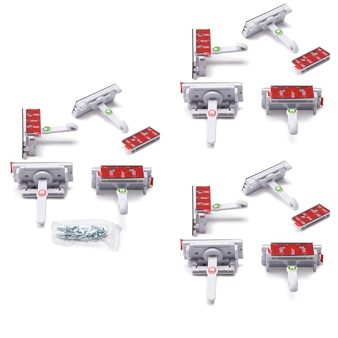 Safety 1st Adhesive Cabinet Latch, 12 Piece, One Size