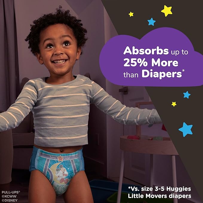 Pull-Ups Boys' Night-Time Potty Training Pants, Size 5T-6T Overnight Training Underwear (46-60 lbs), 80 Ct
