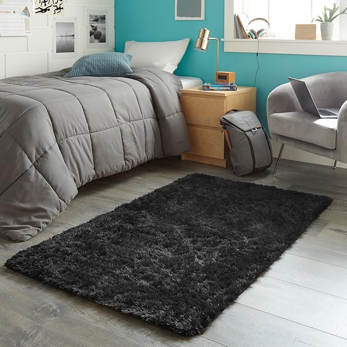 Ophanie Area Rugs for Bedroom Living Room,Color 3- Black,Size 3' x 5',Shape Rectangular