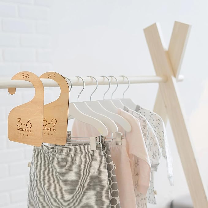 Modern Baby Closet Dividers - Wooden Closet Dividers Baby,Clothes Dividers for Nursery Closet,Newborn to 24 Months for Home Nursery Clothes