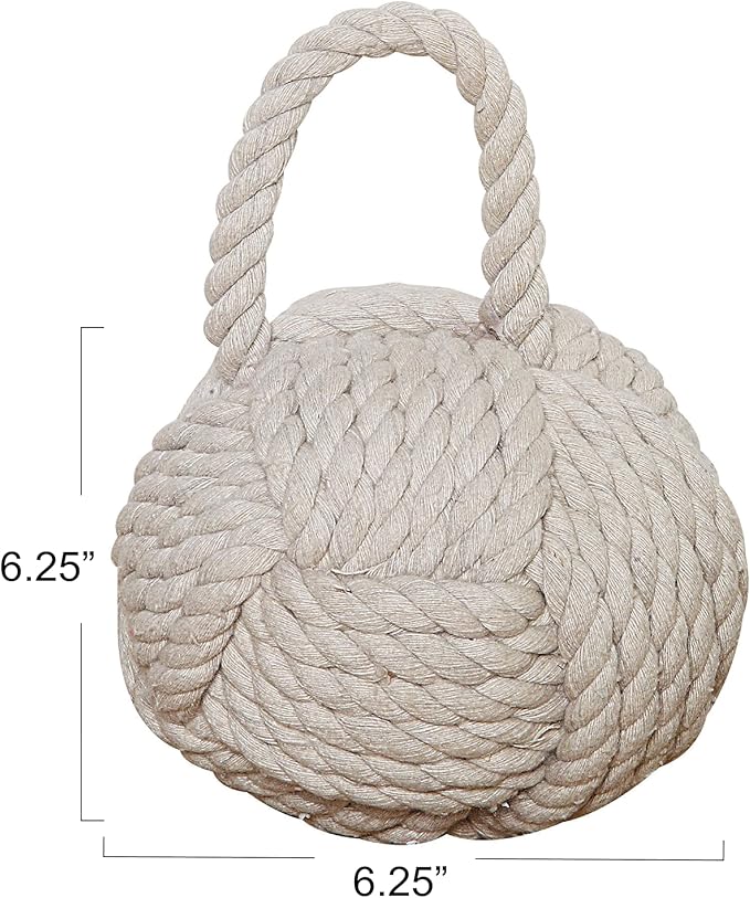 Creative Co-Op Nautical Rope Knot Door Stop (Pack of 2)