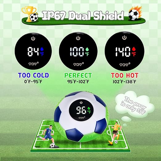 Baby Bath Thermometer with Floating Toys - Digital Water & Room Temperature Monitor, Rechargeable Thermometer with Alerts for Newborn Bath Essentials, Infant Safety