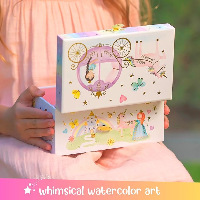 Giggle & Honey® Musical Princess Jewelry Box for Girls | Music Boxes for Little Girls | Toddler Jewelry Box for 4 Year Old Kids | Toys for Toddlers | Birthday Gifts for Kids 5, 6, 7, 8, 9 Years
