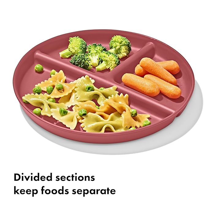OXO Tot Stackable Divided Plates Set - 3pk - Dark