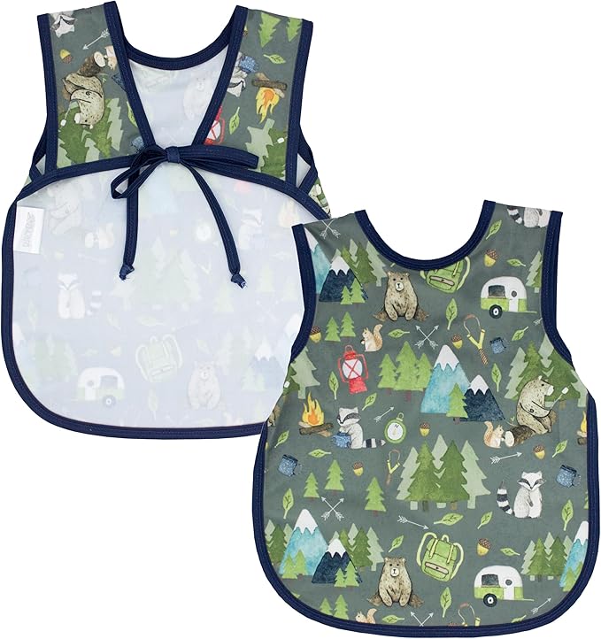BapronBaby Animal Prints Bapron - No Neck Tie Safer Bib - Baby & Toddler - Soft Waterproof - PVC, BPA & Phthalate Free - 6m+