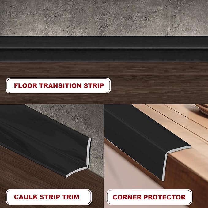1.6 Inch x 40 Feet Wall Corner Protector Peel and Stick Corner Trim Molding Strip Self Adhesive wall Edge Protectors Guards for Edge Ceiling, Black