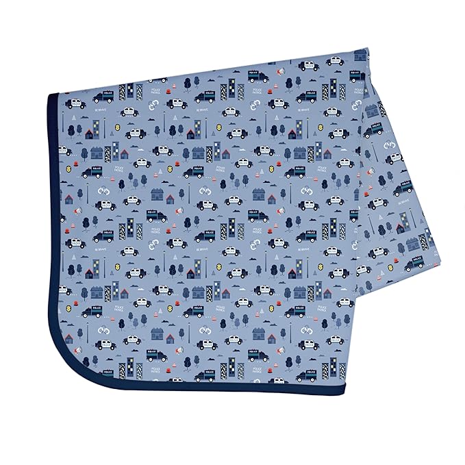 BapronBaby Be Brave Police Patrol Splash Mat - Waterproof Catch-All for Under High Chairs, Floors, Tables, Playtime or Arts & Crafts - Machine Washable - 45" x 45”