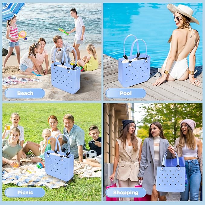 OUTXE Beach Bag Organizer Compatible with Baby Bogg Bag Accessories Inserts, Lightweight Mesh Insert Divider Pouch for Small Bogg Bags, Beach Tote Bags Insert for Organizing