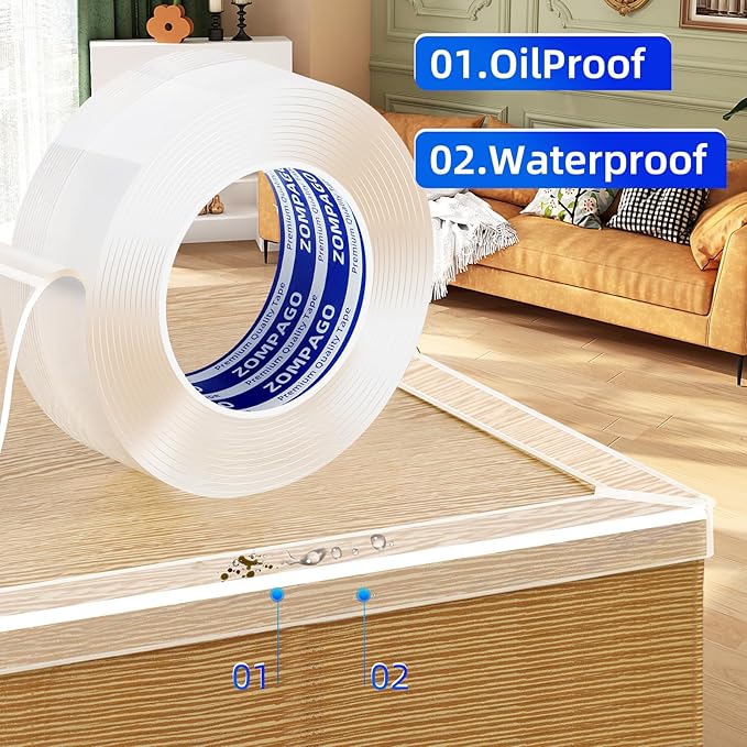 Clear Soft Corner Protectors for Furniture Strip,2in (W) x 9.84FT(L),Sharp Edge & Table Bumper,Window Edge,Wall Protector, Soft Corner Guards Safe for Proof,Table Corner Protectors in Family