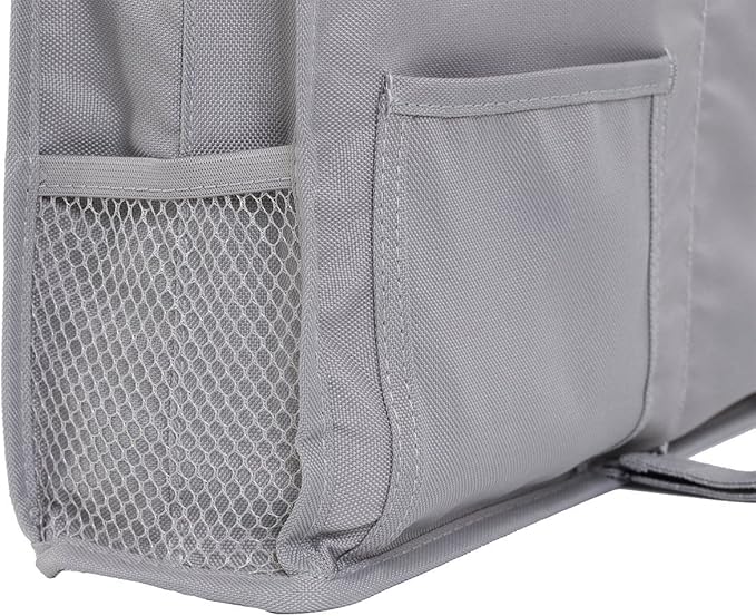 Sugaroom Bunk Bed Organizer - Bedside Storage Caddy with Pockets for College Dorm, Hospital, Baby Bed & Camp (Grey)