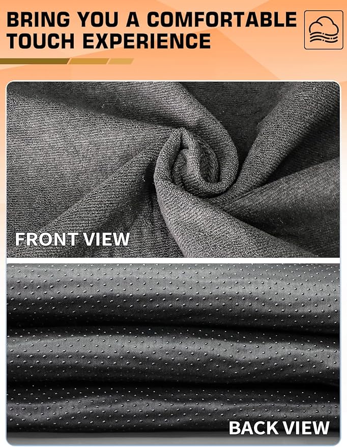 TESFEEL Car Seat Cover Towel, Waterproof Terry Cloth Car Seat Cover Universal Fit for Cars, SUVs, Pickups, Washable Car Seat Protector Brand Customized(Gray,1pc)