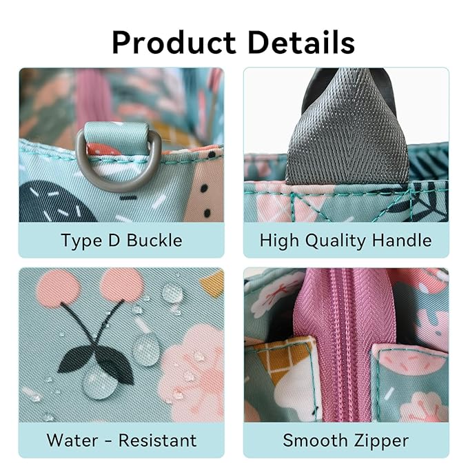 PHEBEN Small Diaper Bag Tote Waterproof Travel Mini Diaper Bag Multi-Function Baby Handbag Crossbody Purse(Cartoon Dessert)