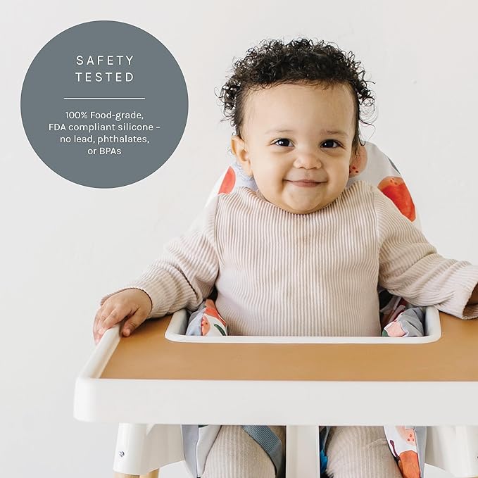Yeah Baby Goods Placemats Compatible with IKEA Antilop High Chair (Boho Brown) - Slip-Resistant & Food-Grade Silicone High Chair Mat for High Chair Tray - Easy Clean High Chair Accessory