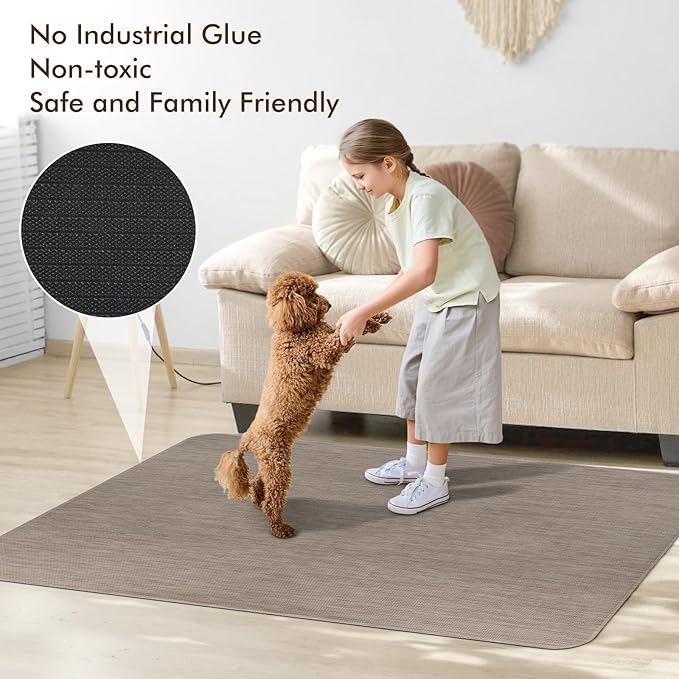 Blvornl Office Chair Mat for Hardwood Floor and Low Pile Carpet, 45"x 53" Desk Chair Mat for Hard Wood, Anti-Slip Hard Floor Protector Rolling Chair Mat, PVC Mat Desk Rug for Home, Dark Brown