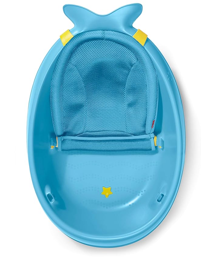 Skip Hop Infant Bath Tub 3-Stage Grow With Baby Smart Sling MOBY Bathtub Blue Age 0+