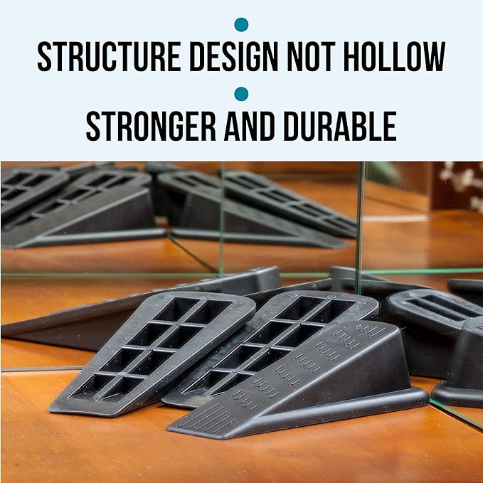 Door Wedge Stopper Door Stops for Floor-Door Stop Wedge Rubber Door Stop Pack of 6 Door Stopper Wedge(Black) Easy Solution for Hotel Home Office Residential Commercial Use