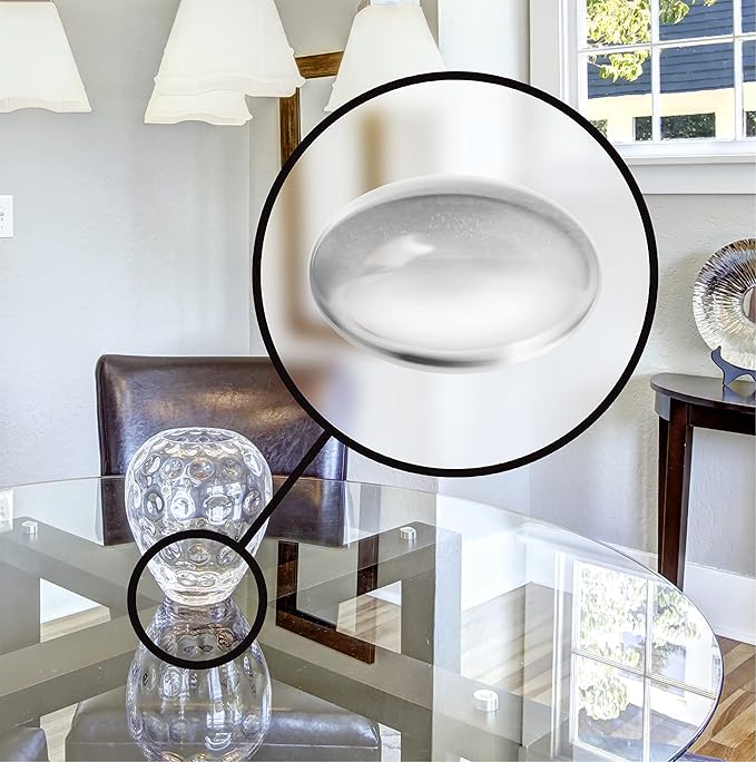 Slipstick Premium Cabinet Door Bumpers 1/2” Round Clear Adhesive Pads, Cabinet Stoppers, Rubber Bumpers for Drawers, Cupboards, Cutting Boards, Glass Tops, Picture Frames, Furniture, 40 Pcs Dampers