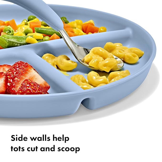OXO Tot Stackable Divided Plates Set - 3pk - Dark