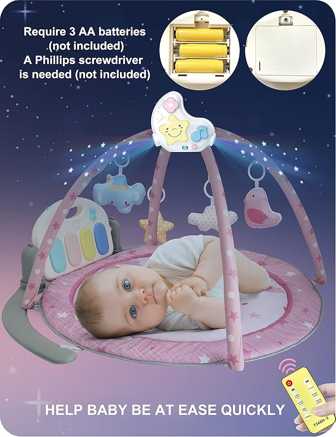 White Noise Machine and Baby Soother with Remote, 108 Lullaby Music, Soothing Sounds and Night Light for Newborn Nursery Sleeping, Musical Crib Toy, Portable Baby Sound Machine for Travel