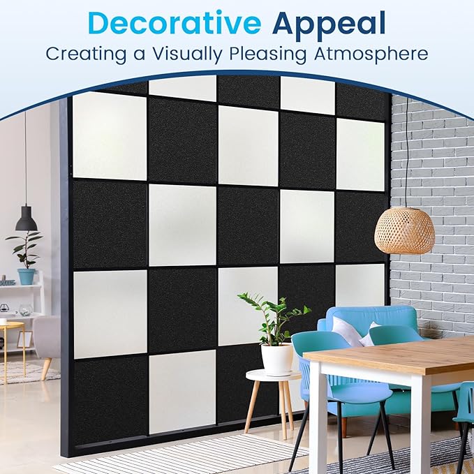 DOWELL Window Privacy Film, Frosted Glass Window Film, Static Cling Non-Adhesive Glass Clings, Sun Blocking Opaque Door Coverings, Reusable Door Sticker for Bathroom Home Office, White, 17.5" x 157.5"