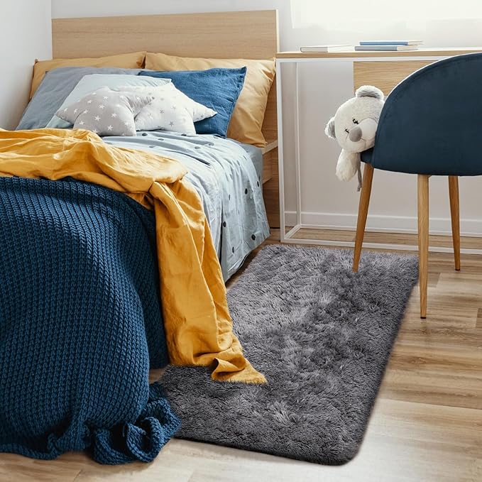 Ophanie Area Rugs for Bedroom Living Room,Color 1- Grey,Size 2' x 4',Shape Rectangular