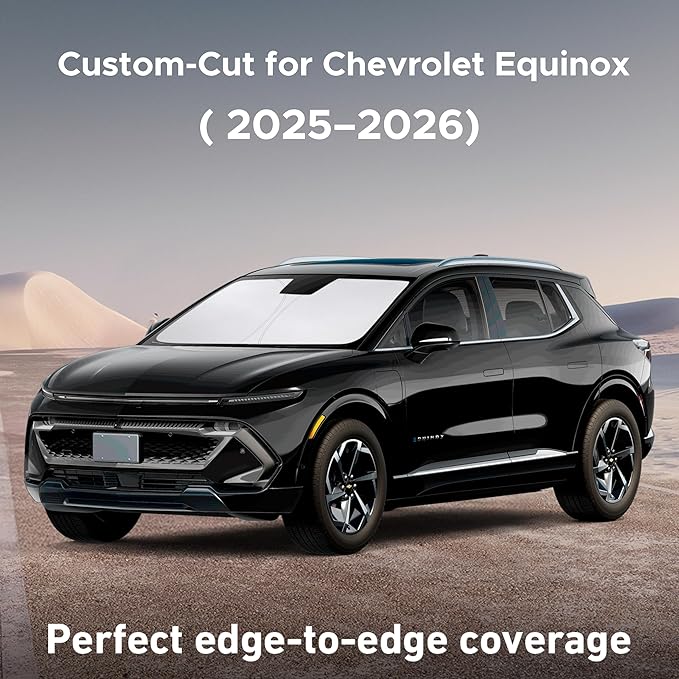EcoNour Windshield Sun Shade for Chevrolet Equinox 2025–2026, Sun Visor for Front Windshield & Window Sunshade Cover, UV Heat Blocker & Protector, Car Accessories