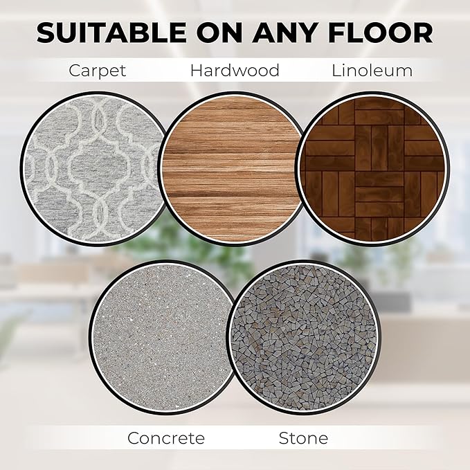 Door Stoppers for Bottom of Door Premium Floor Rubber Door Stop Wedge Made in USA Heavy Duty Honeycomb Design for Carpet, Tile, Ideal for Home, School, Commercial, Black 2-Pack