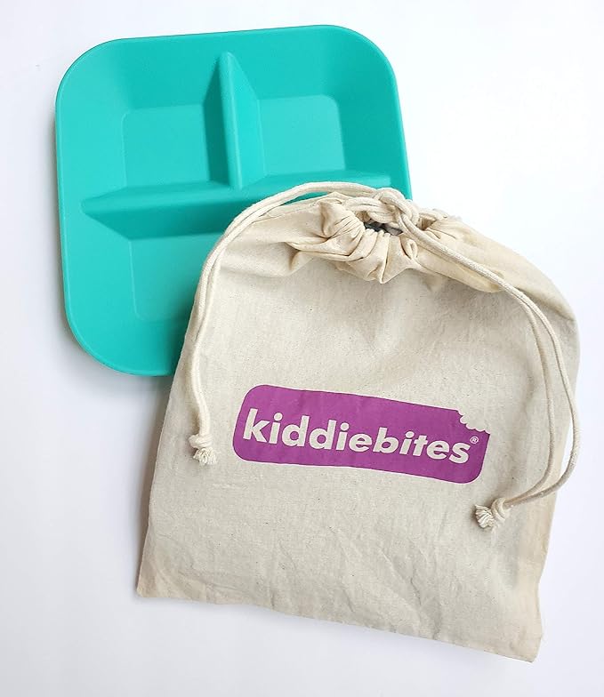 | 100% Silicone Plates for Babies & Kids | MADE IN THE USA | BPA, BPS, Lead, Cadmium, PVC, & Phthalate Free | Children's Divided Placemat Set | Teal, 2 Pack