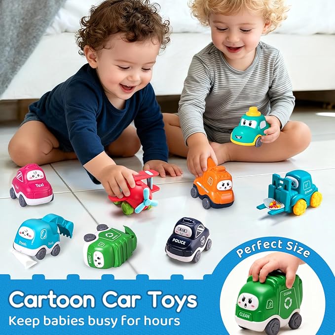 ALASOU 9 PCS Baby Cranes Car Toys for 1 Year Old Boy with Playmat/Storage Bag|1st Birthday Gift for Toddler Toys 1-2|Baby Toys 1 Year Old Boy Gifts for Infant 12 18 Months
