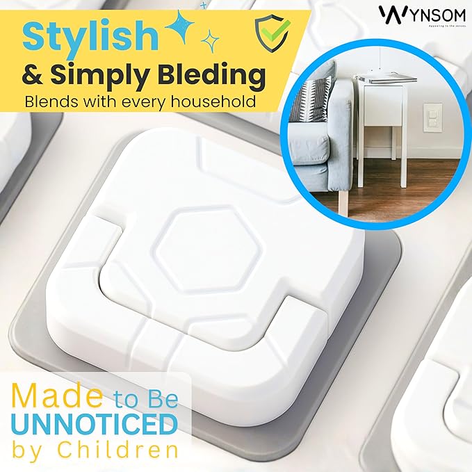 Outlet Covers Baby Proofing with Pull Handle - Plug Covers Baby Proofing- White Baby Proof Outlet Covers 3 Prong Child Proof Outlet Cover (White, 10 Count)