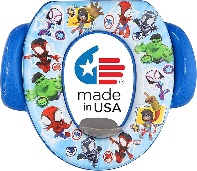Spidey and His Amazing Friends "Team Up" Soft Potty Seat and Potty Training Seat - Soft Cushion, Baby Potty Training, Safe, Easy to Clean