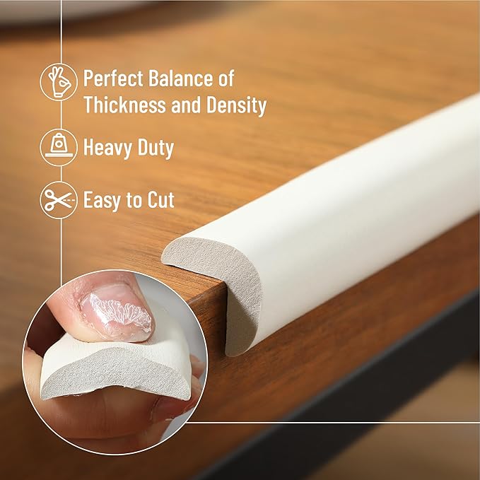 Mr. Pen- Furniture Corner & Edge Safety Bumpers, Small, 15ft Edge & 4 Corners, Baby Proof Corners and Edges, Baby Proofing Corner Guards, Baby Corner Protector Guards, Edge Protector for Baby