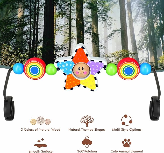 Baby Bjorn Bouncer Toy Bar, Toy for Baby Bouncer Soft & Bliss, Easy to Attach and Remove, Child-Friendly Materials, Exciting Design for Curious Babies, Pentagram