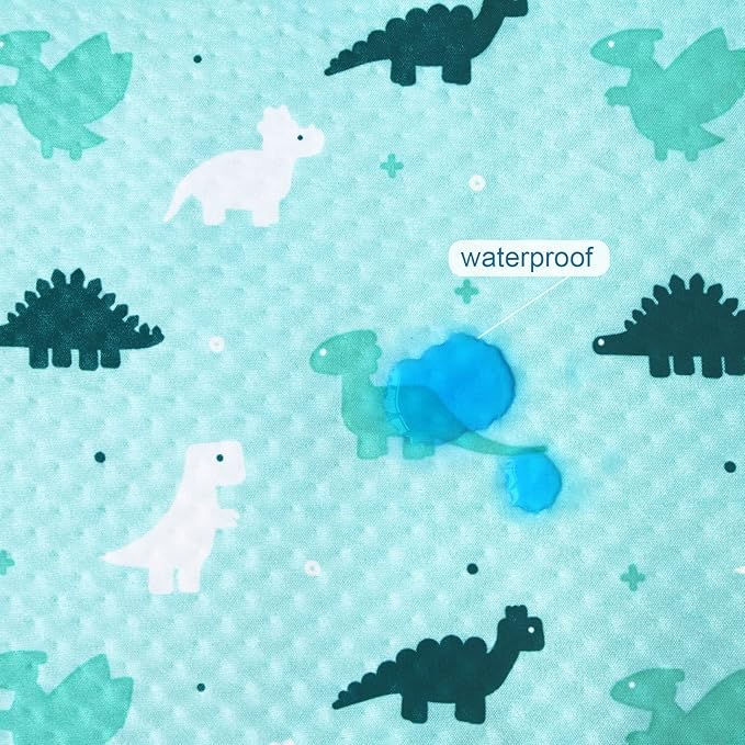 SPRINGSPIRIT Splat Mat for Under High Chair 2 Pack, Waterproof Mealtime & Playtime Mat, Anti-Slip & Washable, 42" x 46", Dinosaurs & Ocean