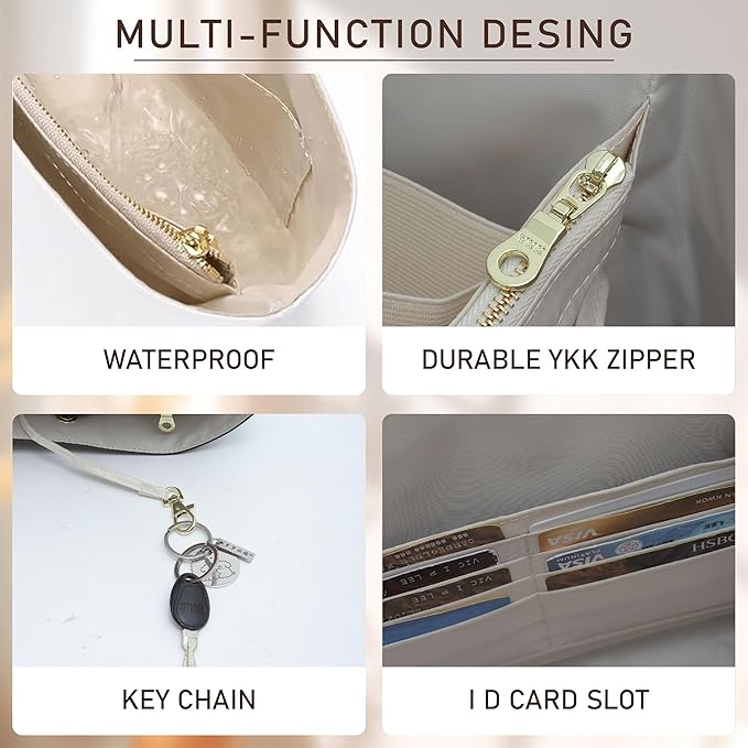 Doxo Long Champ Organizer Insert, Bag Organizer for Medium longchamp/G.oyard PM/Speedy 30/Neverfull MM and More, Light Waterproof DupontPaper le pliage Medium Organizer 6 Pockets, Black-white/M