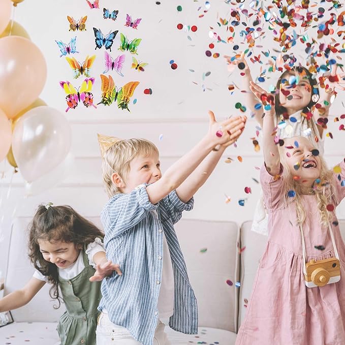 OPSEAM Butterfly Wall Decor 24/48 PCS, 3D Butterflies Stickers for Party Decorations with Magnets (Swallow, 48)