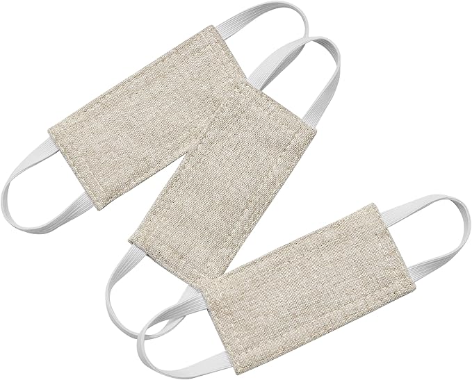 PONY DANCE Baby Door Latch Covers Closer - Nursery Door Closer Silencer with Strong Elastic Straps for Good Sleep Cushion for Jammer Noise Reducing, 3 Pieces, W 4 x L 2 inches, Khaki
