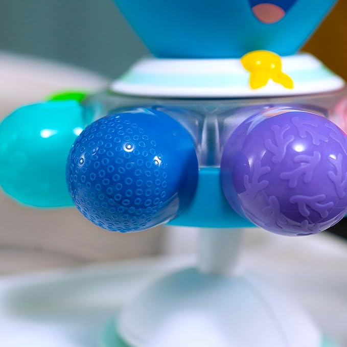Baby Einstein Ocean Explorers Opus Spin & Sea Suction Toy for Highchair, Lights & Vibrant Colors, Ages 3 Months and up
