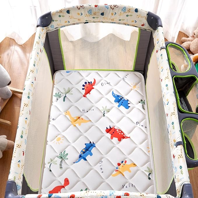 Pack and Play Mattress 38" x 26" x 1.5", Firm Support and Comfort Foam, Soft Playard Mattress for Babies and Toddlers, Baby Essentials Items