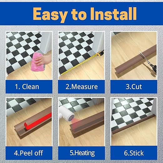 COUKIU 10 FT PVC Floor Transition Strip, Peel and Stick Molding Trim for Threshold Transitions with a Height Less Than 5 mm/0.2in, Carpet & Floor Edging Trim, Carpet to Tile Transition Strip(Brown)