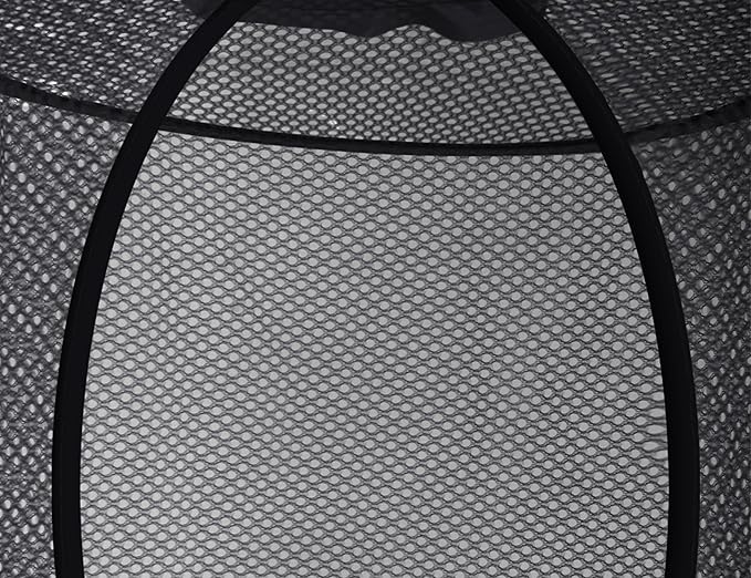 Libeder Mesh Hanging Storage Space Saver Bags Organizer,Foldable Storage Organizer 5 Compartments Toy Storage Basket for Kids Room Bathroom 2 Sets, Black