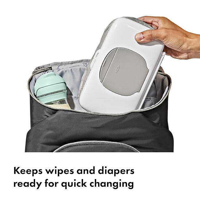 OXO Tot On-The-Go Wipes Dispenser with Diaper Pouch, Gray